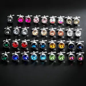 18-color men's cufflinks, classic tone cuff chains, suitable for shirt suits, ideal as an elegant gift for weddings