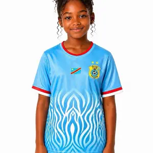 Children New Congolese Jersey. DRC soccer jersey. Superior quality edition RDC Maillot Congo soccer  Leopards du Congo football congolais Congolese shirt Nouveau maillot leopards congo Kinshasa. Foot ball shirt Congo RDC . Age 6 to 14. See Chart for sizes