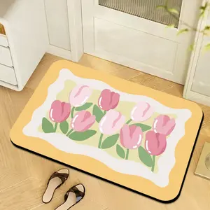 Non-Slip Absorbent Diatomaceous Earth Mat, Thick Durable Home Comfort Rug, Suitable for Bathroom, Bedroom, Kitchen, Entryway