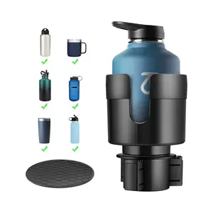 Car Cup Holder Expander Universal for Yeti Hydro Flask Nalgene Stanley Owala Tumblers 24/32/45/50 oz Water Bottles Auto Lock Design Adjustable Arms