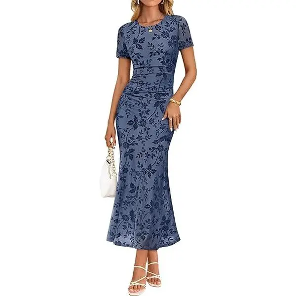 chinese dress ladies All-over Heart print long sleeve midi dress – K ryo designs main image 0
