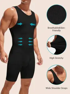 Men's High Elasticity Wide Strap Body Shaping Romper