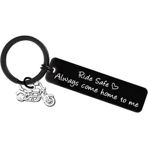 Ride Safe Keychain Biker Gifts Ride Safe Always Come Home to Me Keychain Fathers Day Valentines Day Gifts Christmas Birthday Gifts Motorcycle Keychain Gift for Husband Boyfriend Dad Son