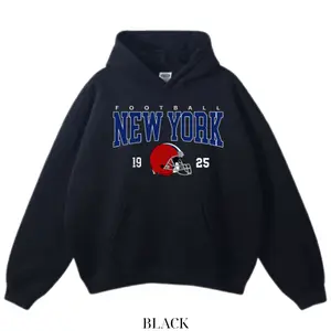 Giant Apparel, Vintage New York Football Crewneck Hoodie, New York Team Hoodie, Vintage Giant Hoodie, Giant Fan Apparel, Classic New York Fan Pullover, New York Football Supporter Gift, New York Football Long sleeve Hoodie