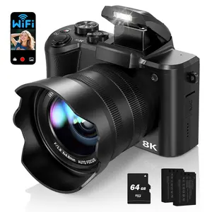 Zostuic 8K Vlogging Camera for Beginners, 48MP Front Camera with Optical Zoom & 12MP Rear Selfie Camera, Auto-Focus Point and Shoot Camera with 3.2'' IPS Touchscreen, Electronic Stabilization, LED Flash, HDMI Output, Great Gift for Photography Beginners.