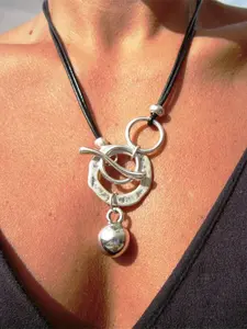 Boho Style Geometric Design Pendant Necklace, Fashion Ot Buckle Necklace Jewelry for Party, Daily Clothing Decor, Modern Versatile Accessories, Classic Fashion Accessories for Daily Wear