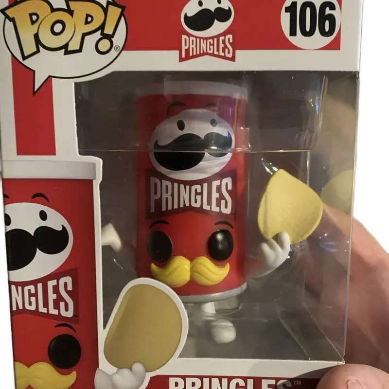 Pringles Funko Pop 106 - Red Character with Mustache, Ideal for Snacks