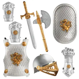 Knight Role Play Accessory Set | Warrior Pretend Play Costume for Kids Perfect for Halloween, Theme Party & Imaginative Play - Cosplay Costume