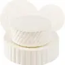 100 PCS Ivory Scalloped Plastic Plates for Party - Plastic Plates Disposable - High End Disposable Plates for Wedding Including Dinner Plates & Dessert Plates,sohochic