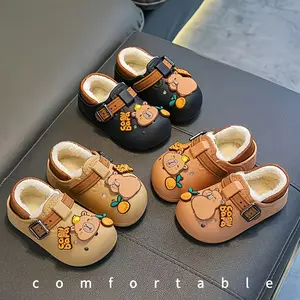 1 Pair & Capybara Slippers - Cute Capybara Face Winter Warm Non-Slip PVC Shoe with, Indoor/Outdoor Durable Capybara Boots for & ( &) - Easy Slip-On Design ABc