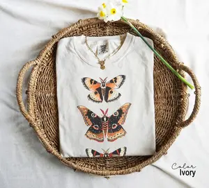 Comfort Colors Vintage Butterfly and Moth T-Shirt, Cottagecore Aesthetic TShirt, Cottagecore T-Shirt, Aesthetic Tshirt, Cottage Core Tee
