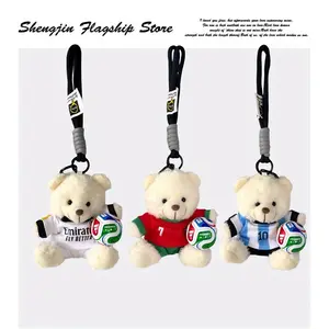 New 2026 World Football-Themed Dress-Up Doll Charms - Featuring Ronaldo, Messi, and Real Madrid Bear - Couple's Gift, Souvenir, and Bag Accessory - A Perfect Gift for Friends