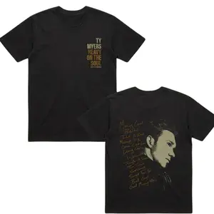 Ty Myers Heavy On The Soul Album T-Shirt Comfort Colors, Country Music Graphic Tee Double Sided Artist Portrait Shirt for Men Women Fans, Vintage Western Aesthetic Streetwear Outfit Gift