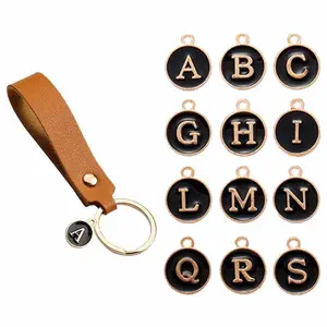 Simple PU Leather Keychain, Letter Leather, Stylish Accessory for Everyday Use, Durable and Elegant Design