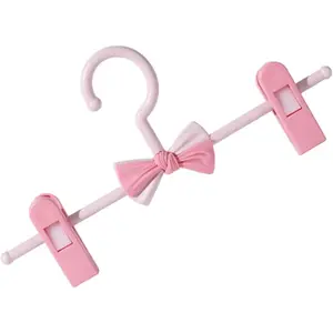 Pink Hangers - Durable, Non-Slip 360° Rotating Clothes Hangers with Heart Design, Space-Saving Wardrobe Organizer for Girls' Clothes - Home Improvement. Expandable Hanging