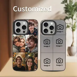 Customized large-hole laser energy case with 5 designs, personalized customization suitable for Apple 16, 15, 14, 13, 12, 11, Fine-hole soft case, anti-drop, suitable as a gift for birthdays, family, couples, fr