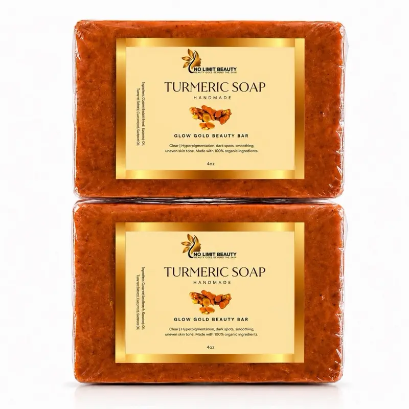 Handcrafted Turmeric Soap for Dark Spots 5oz - Clears Acne Brightens Skin Restores Natural Glow Natural Ingredients Gentle Cleansing Healthy Glow