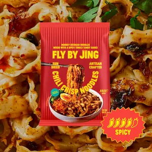 Fly By Jing Instant Noodles with Sichuan Sauce - Non Fried, Vegan, 12g Protein (6-Pack)