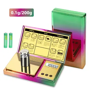 Digital Scale,iiiBUMWOW Gram Scale 200g/0.01 High Precision Portable Milligram Scales Digital Weight Grams for Gold Coffee Spice Jewelry Powder,Backlit LCD Display,6 Units,Tare Function