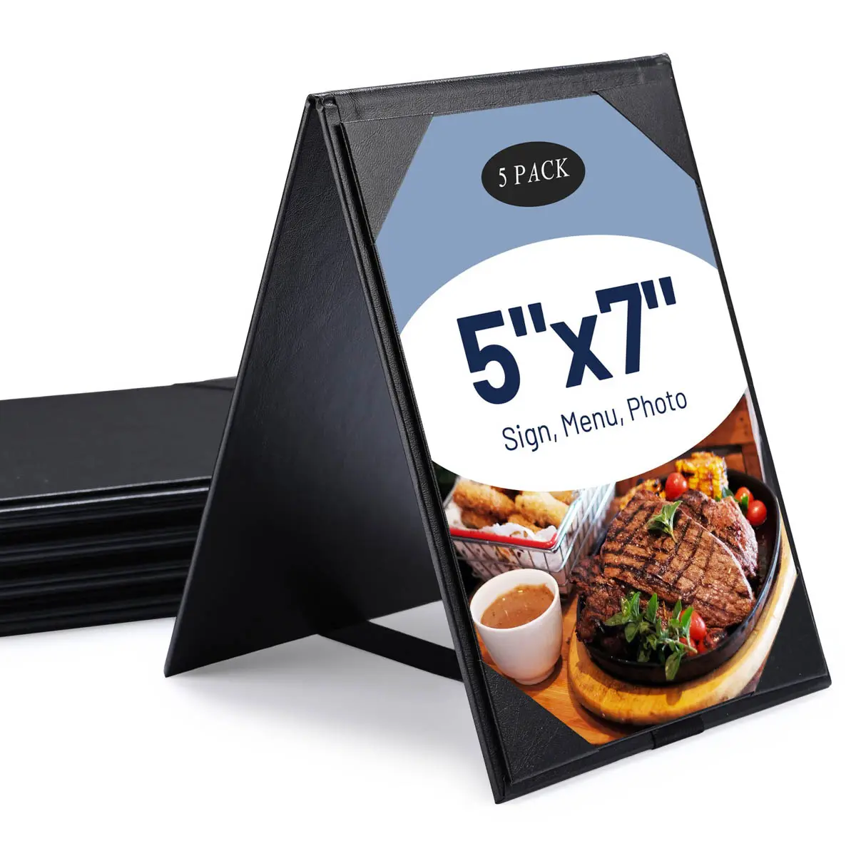 Yescom 5 Pack 5"x7" Double-Sided Menu A-Frame Holder Table Tent Restaurant Cafe