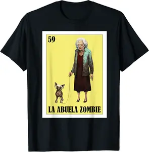 Mexican Halloween Costume - Mexican Bingo La Abuela Zombie T-Shirt - Brayanner Shop 93B07X9J2XDM