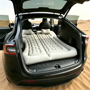 Multi-model SUV Air Mattress for Road Trip & Camping, Thick Flocked Surface, Full Set with Air Pump & Pillows, Fits Rear Seats & Trunk