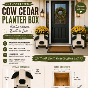 Cedar cow planter