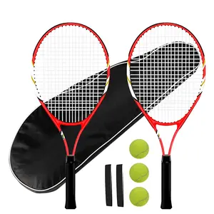 Tennis Rackets 2 Players Recreational for Beginners,Pre-Strung 27 Inch Light Adult Racquet Set for Women Men with Tennis Balls,Overgrips and Carry Bag