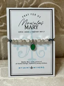 Miraculous Mary Little Saints Bracelet- Beige