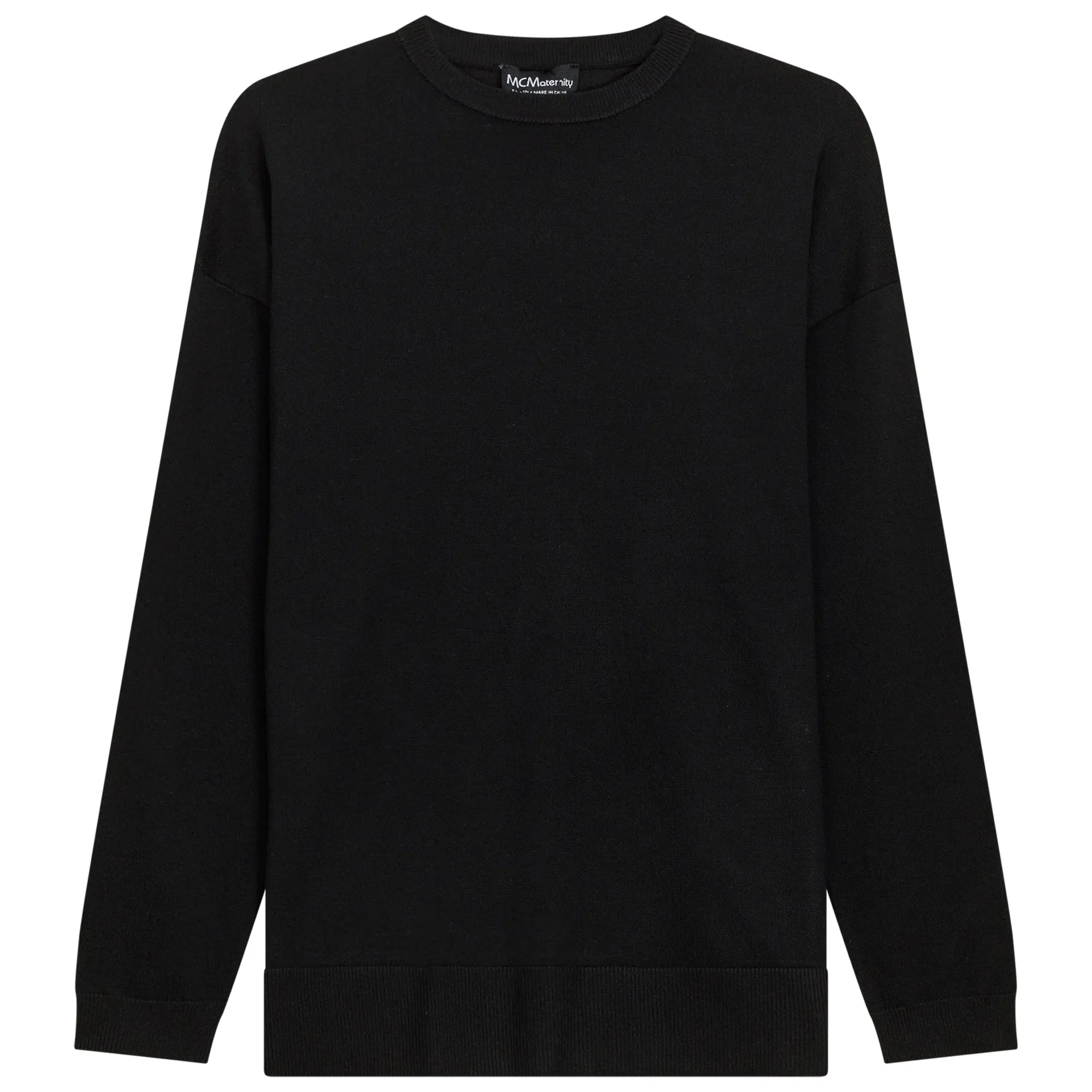 Maternity Dolman Sweater - Black Long Sleeve Sweater for Maternity Wear