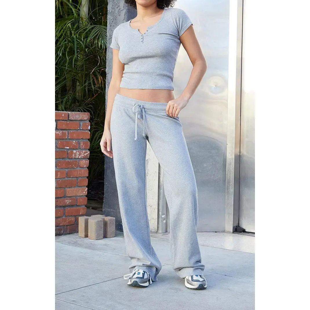 John Galt Women's Light Gray Hilary Baggy Sweatpants John Galt Women's Light Gray Hilary Baggy Sweatpants