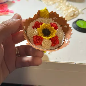 Sunflower Ramo Buchon Keychain