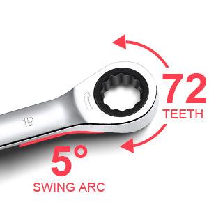 GARVEE 14 Pieces Ratcheting Wrench Set with Fixed Head Combination Wrenches, Metric 6-19mm, Chrome Vanadium Steel, Storage Bag Included GARVEE 14 Pieces Ratcheting Wrench Set with Fixed Head Combination Wrenches, Metric 6-19mm, Chrome Vanadium Steel, Storage Bag Included