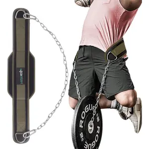 Dip Belt for Weightlifting, Weight Belt for Pull-Ups, Powerlifting, Squats, and Bodybuilding – Heavy-Duty Steel Chain, Neoprene Support, Lifts up to 650 lbs.