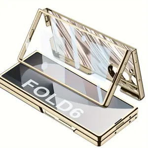Phantom Optical Wave Pattern Shell Film Integrated Mobile Phone Case, Suitable for Samsung Galaxy Z Fold 6 Protective Case,Smartphone Cellphone
