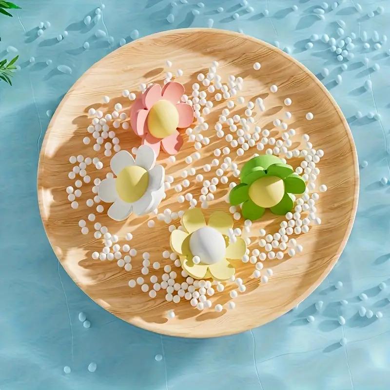 4pcs Silicone Sink Stoppers - Flower Shaped, High Quality Durable And Easy to Install, Sink Drain Plug Stopper for Kitchen And Bathroom Faucets, Washbasins - Prevents Overflow And Clogging, Decorative Sink Additions, Home Improvement