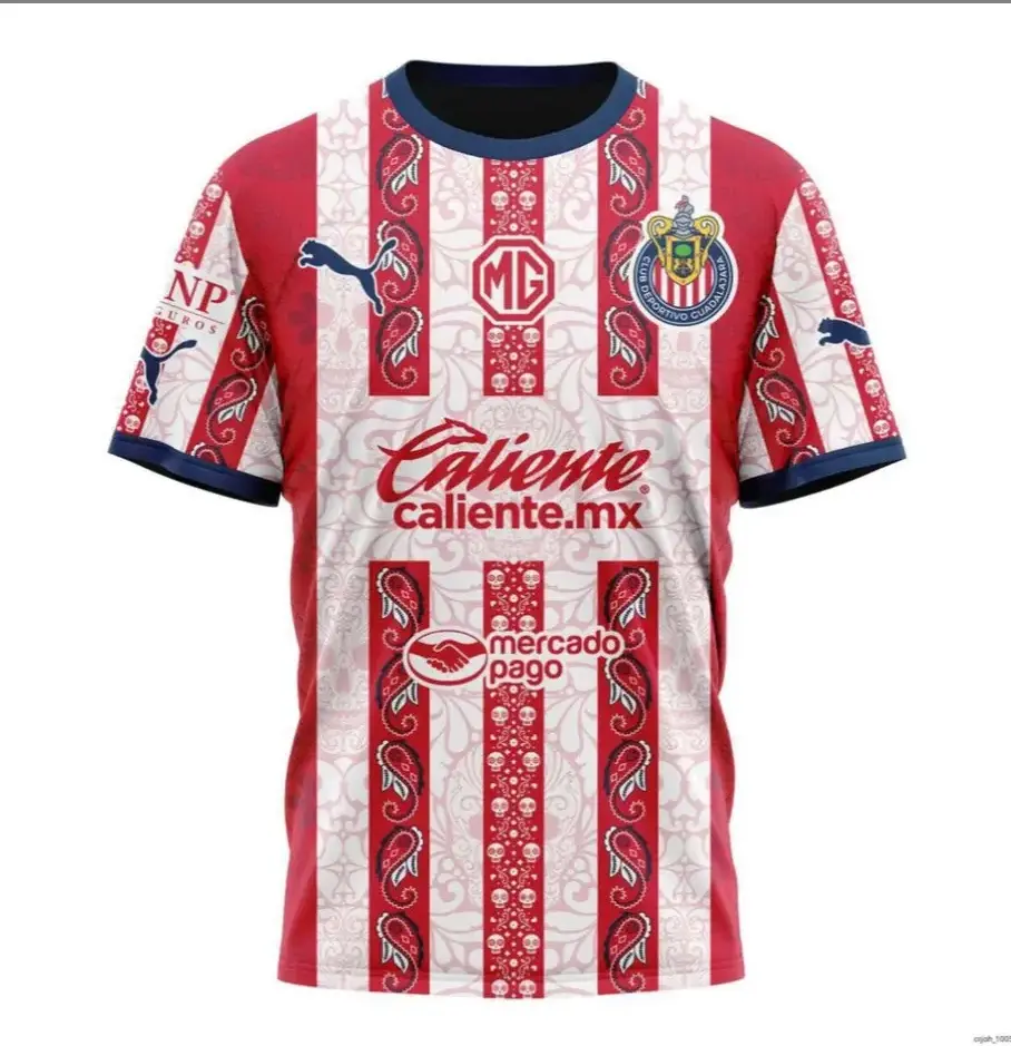 Personalized 2026-2027 Chivas Guadalajara Home Día de Muertos Shirt, Custom Name & Number Mexico Soccer Jersey for Men & Women