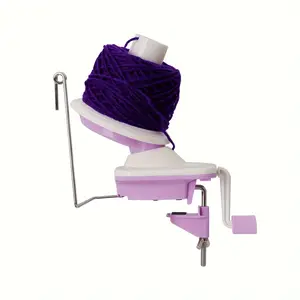 1PC Yarn Winder, Pink & Purple Hand Crank Ball Winder Machine, Knitting Crochet Thread Organizer Tool for Craft Enthusiasts NONE