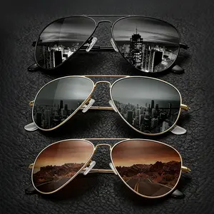 3-Pack Classic Aviator Geometric Double Beam Sunglasses for Men Women UV400 Driving Vacation Outdoor Activities Fishing Mountain Climbing