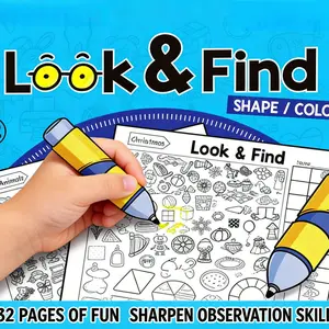 Fun Hidden Object Book, Discovery Activity Book, Visual Search Challenge, Interactive Focus Game, Educational Activities, Easter and Christmas Gift