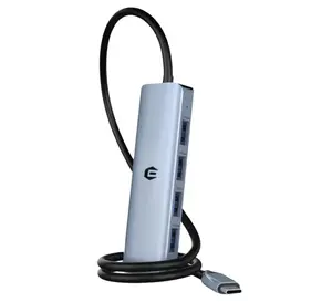 USB 3.2 HUB, 10Gbps USB Adapter HUB, Ultra Slim Portable Data Hub with 4 USB 3.2 Ports, 7.8in Data Cable for MacBook Pro/Air, iPad Pro/Air, Surface Go, XPS, Pixelbook and More Type C Devices