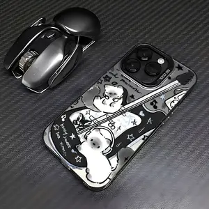 Cute Guitar Cat Pattern Phone Case Compatible with iPhone 17 16 15 14 13 12 11 Air Pro Max Plus, Featuring a Shockproof Matte Back Colorful Cellphone Casing.