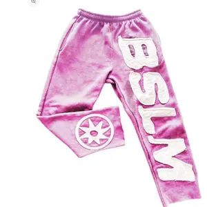 European and American autumn/winter new sportswear, personalized street style, high-street hip-hop, letter embroidery, fashionable casual pants, men’s long-sleeve set