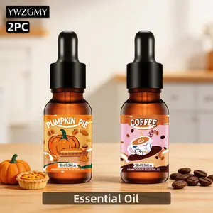 2pc Aromatherapy Essential Oils, 10ML Per Bottle, Total 20ML, Ideal for Candle Making, Humidifiers, Diffusers, Home & Car Air Freshener