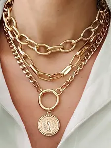 Women's Alloy Chain Set, Exquisite Chain Jewelry, Casual Style Jewelry for All Seasons, Trendy Vintage Design Accessory, Perfect Gift Idea