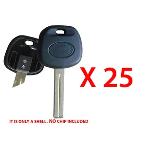 Replacement Key Fob Shell for 1998-2010 Lexus Vehicles - Short Blade, TOY48BT4 (25 Pack)
