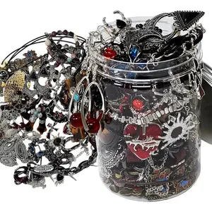 Mysterious Jar, 15-50 Pieces Gothic Style Box Women's Gift Set Gothic Witch Punk Lace Earrings Ring Bracelet Bangle