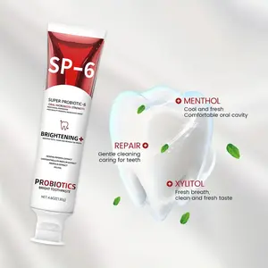 Sp-6 Probiotic Whitening Toothpaste, 130g, Fresh Breath, Oral Health Maintenance, Protects Teeth and Gums, Convenient Flip Lid Design
