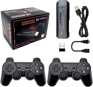 X2 Plus 4K Retro Game Stick, HD Home Video Game Console with 2 Wireless Controllers, HDMI Output, 30000+ Built-in Games (64GB)