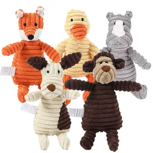 5PCS Squeaky Plush Dog Toys Cute Animal Set for Small Medium Dogs Soft Durable Chew Toys with Built in Squeaker for Engagement Training Durable Engagement Squeaker Training Premium Bite Resistant Dental Care Toys Multi Functional Squirrel Chew No Battery